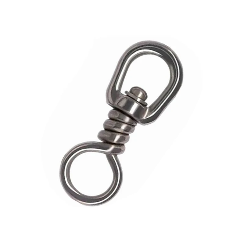 100 Uds conector de acero inoxidable giratorio Snap atún línea larga barco suministros de Pesca de agua salada aparejos accesorios Pesca - imagen 2