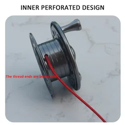 Broche de pesca con carrete de aluminio y acero