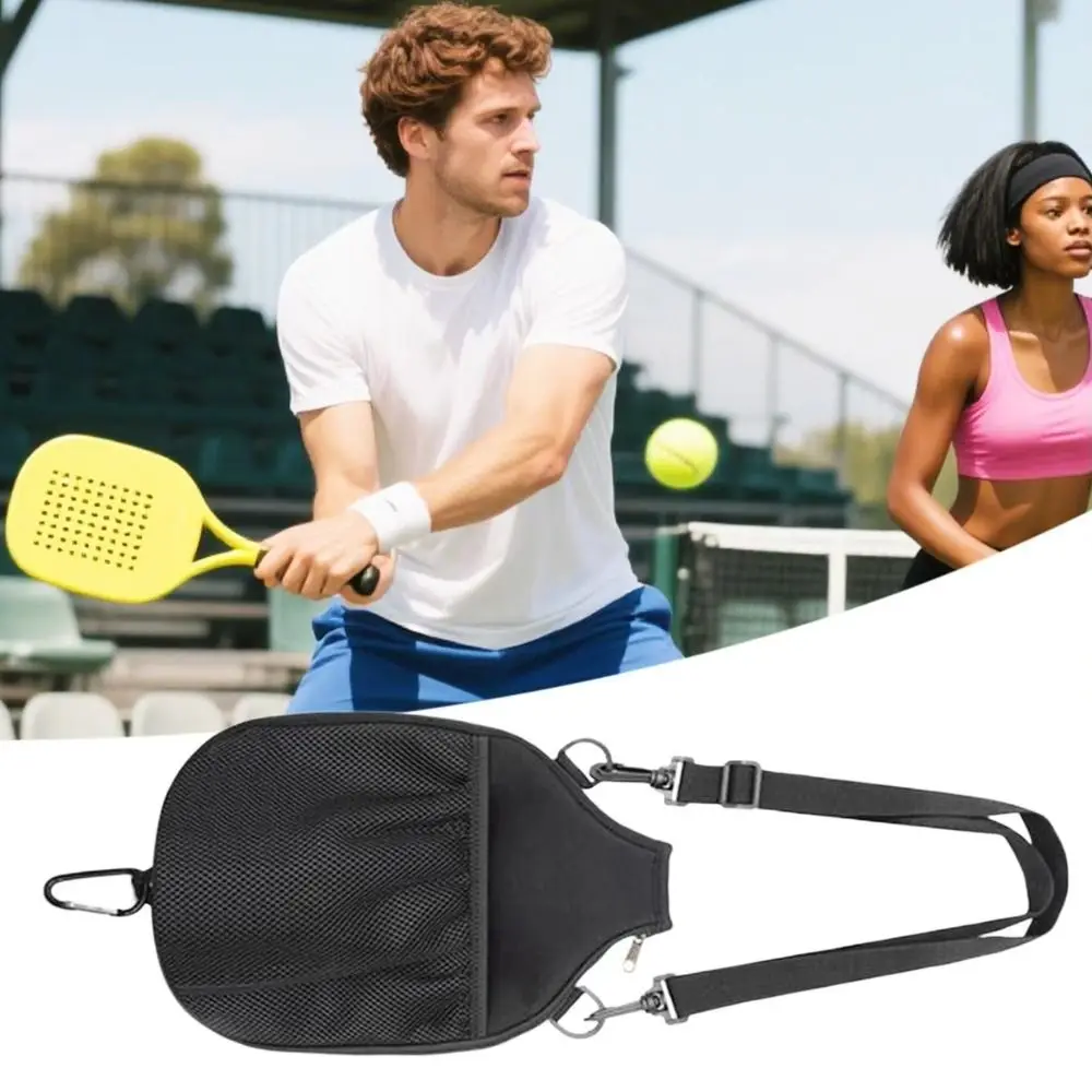 Bolso cruzado de Pickleball de gran capacidad, correa ajustable impermeable, cubierta de paleta de Pickleball, cierre de cremallera profesional - imagen 2