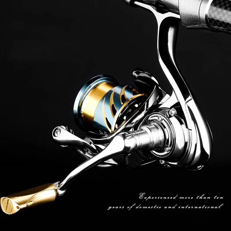 Carrete de pesca giratorio 2000/3000/4000/5000/6000 arrastre alto agua salada bobinas de Metal inoxidable serie rueda giratoria de mano izquierda/derecha - imagen 4