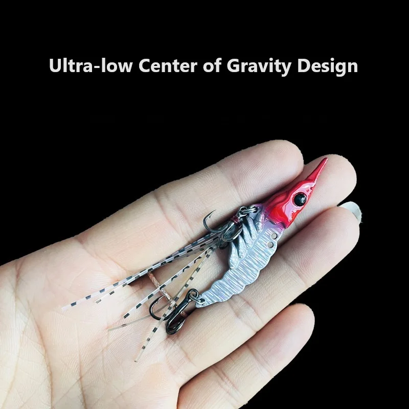 Señuelo duro de Metal para pesca de camarones, anzuelo duro de fundición larga para perca, trucha, Lucio, Walleyes - imagen 3