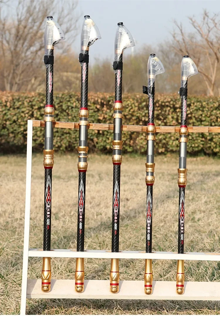 Caña giratoria de Surf telescópica 2,1/2,4/2,7/3,6/3,9/4,2/4,5 m Power80-200g 36T, caña de pescar de carbono para viajes, Surfcasting, Shore Casting - imagen 5