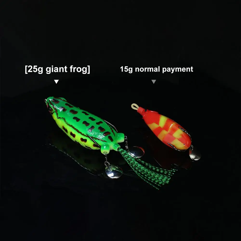 Cebo de rana enorme de silicona de 9cm/25g, señuelo de pesca simulado, multicolor, fuerte, Flexible, cebo de rana enorme para lubina, herramientas de pesca de bagre - imagen 3