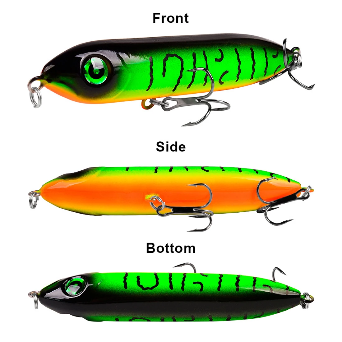 Señuelos tipo lápiz de pesca de 9KM, 10cm, 13g, señuelo flotante para pesca en agua salada, cebo duro con anzuelo triple - imagen 5