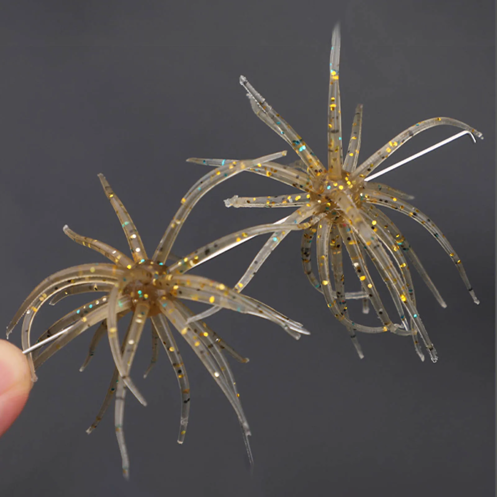 Juego de Señuelos de Pesca biónicos suaves, 2 uds., mejora la eficiencia, aparejos de pesca artificiales, cebo biónico para peces, perca Panfish - imagen 2