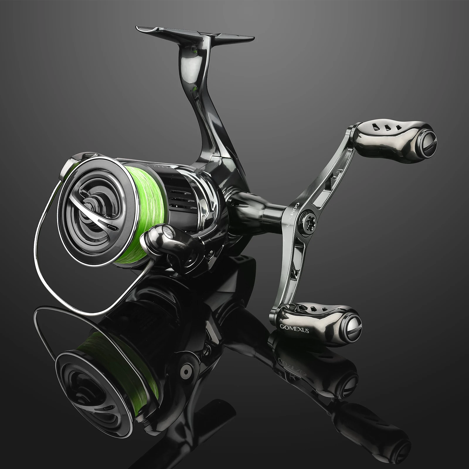 Mango Gomexus para pesca Eging, mango de carrete CNC de 92mm con perilla de titanio de 22mm para Stella Stradic Vanquish Exsence TwinPower XD - imagen 3