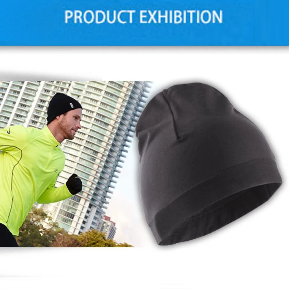 Gorros Skullcaps para correr de invierno, gorro deportivo más cálido a prueba de viento para correr, gorro deportivo suave con absorción de sudor para invierno y otoño - imagen 2