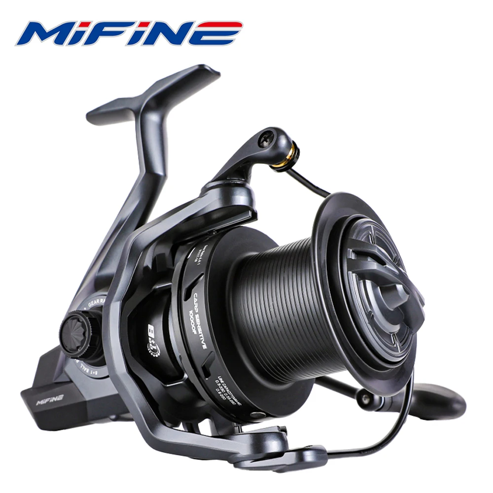 MIFINE-carrete de pesca sensible a la carpa, 12KG, arrastre máximo 8000-10000, carrete giratorio de larga distancia 4,4: 1 8 + 1BB, pesca de carpa