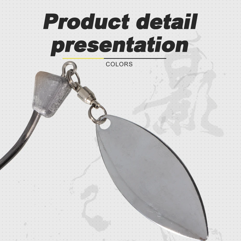 Gancho de manivela de lentejuelas D1 con cuchara de Metal 6/0 8/0, anzuelo individual, agregar peso, señuelos con bloqueo de giro, gancho de púas, ganchos Offset, 8G, 10,5G - imagen 5