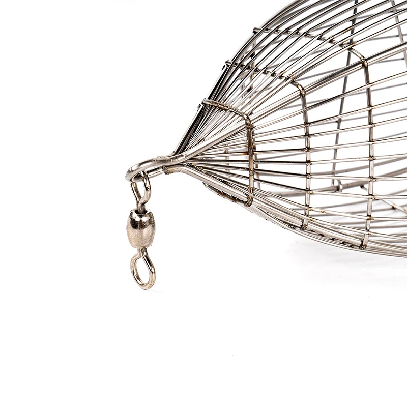 Herramientas de pesca, jaula para cebo de pesca, trampa de pesca de carpa de acero inoxidable, soporte alimentador para camarones, cangrejos, cebos para peces - imagen 5