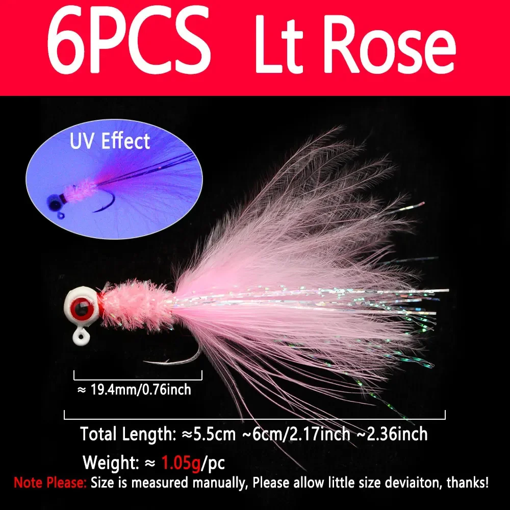 6pcs Lt Rose