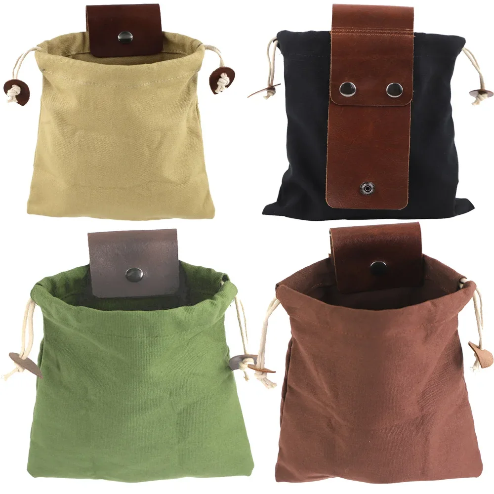 Bolsa de Estuche para exteriores, bolsa de cuero para acampar, cosecha de verduras, jardín, recogida de frutas, herramientas de cintura, bolsa colgante de almacenamiento - imagen 5
