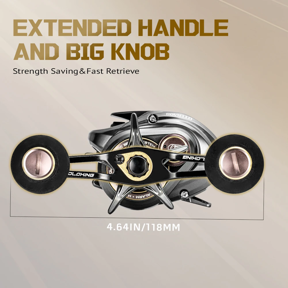 Carrete de pesca SOLOKING HIAW200 Baitcasting 5,4/7,2 relación de engranaje 11 + 1BB para pesca en el mar carrete de pesca en barco - imagen 4