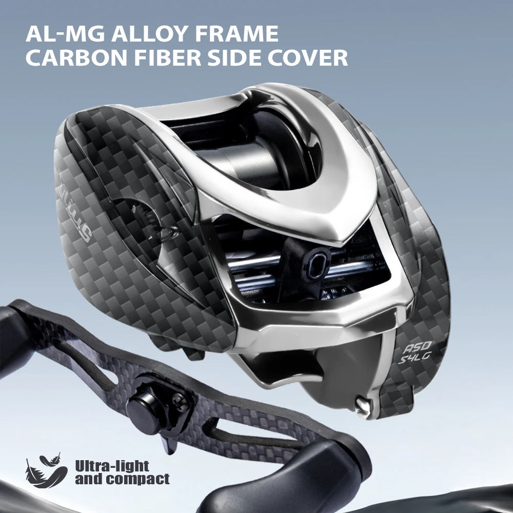 Carrete de Baitcasting de aleación SOLOKING ASHMOON 12 + 1BB 6KG de potencia carrete BFS de mango largo/carrete de todo uso/carrete de pesca en el mar - imagen 4