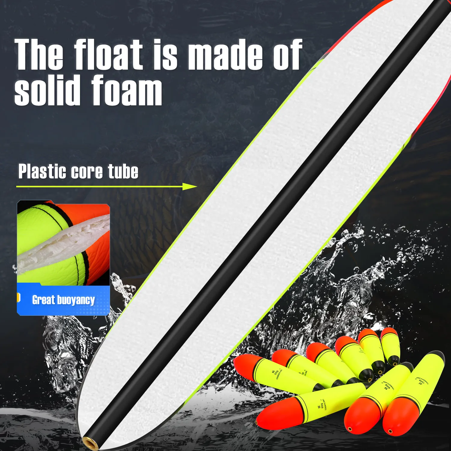 Sougayilang 5 uds flotador de pesca EVA 10-100g palo ligero espuma plástico mar pesca en roca flotadores llamativos para cebo multifuncional - imagen 4