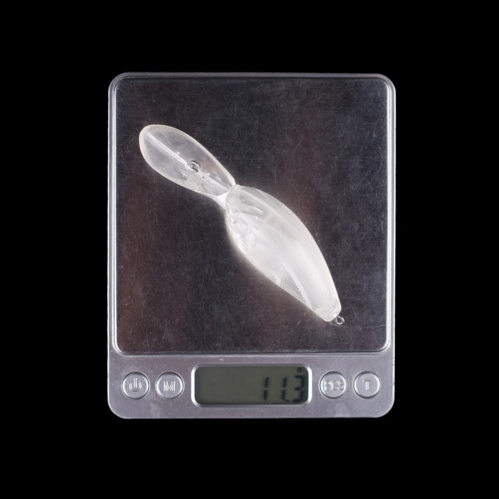 Hanlin-Señuelos de Pesca Crankbait sin pintar, cebos de plástico para aguas profundas, aparejos en blanco artificiales flotantes, 10/20 piezas, 10CM, 11,5G - imagen 3