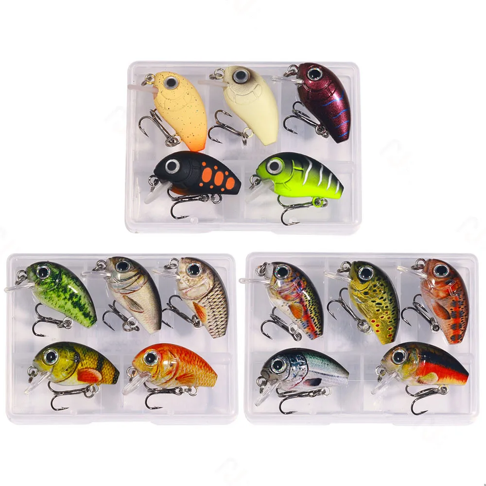 Mini Crankbait Kit Wobblers de cebo duro para lubina y trucha - imagen 4