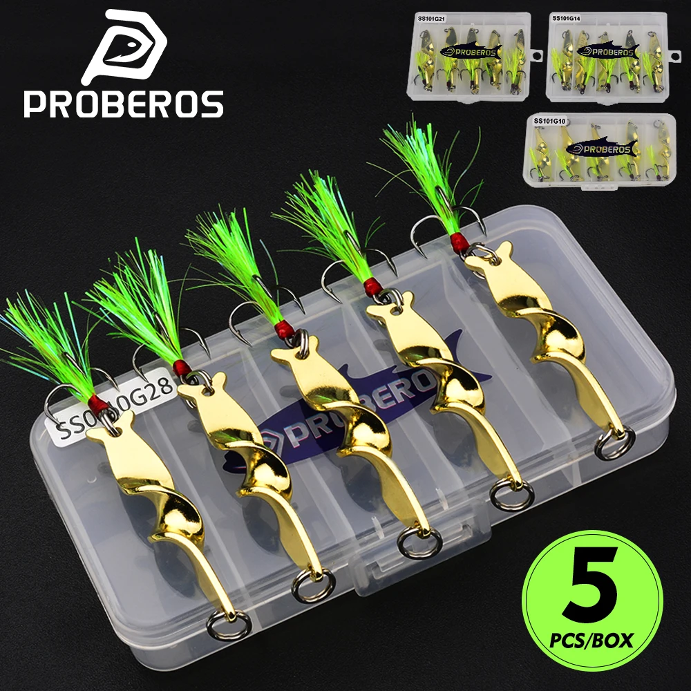 Proberos Cucharas de Pesca – Señuelo spoon reflectante anzuelo triple trucha