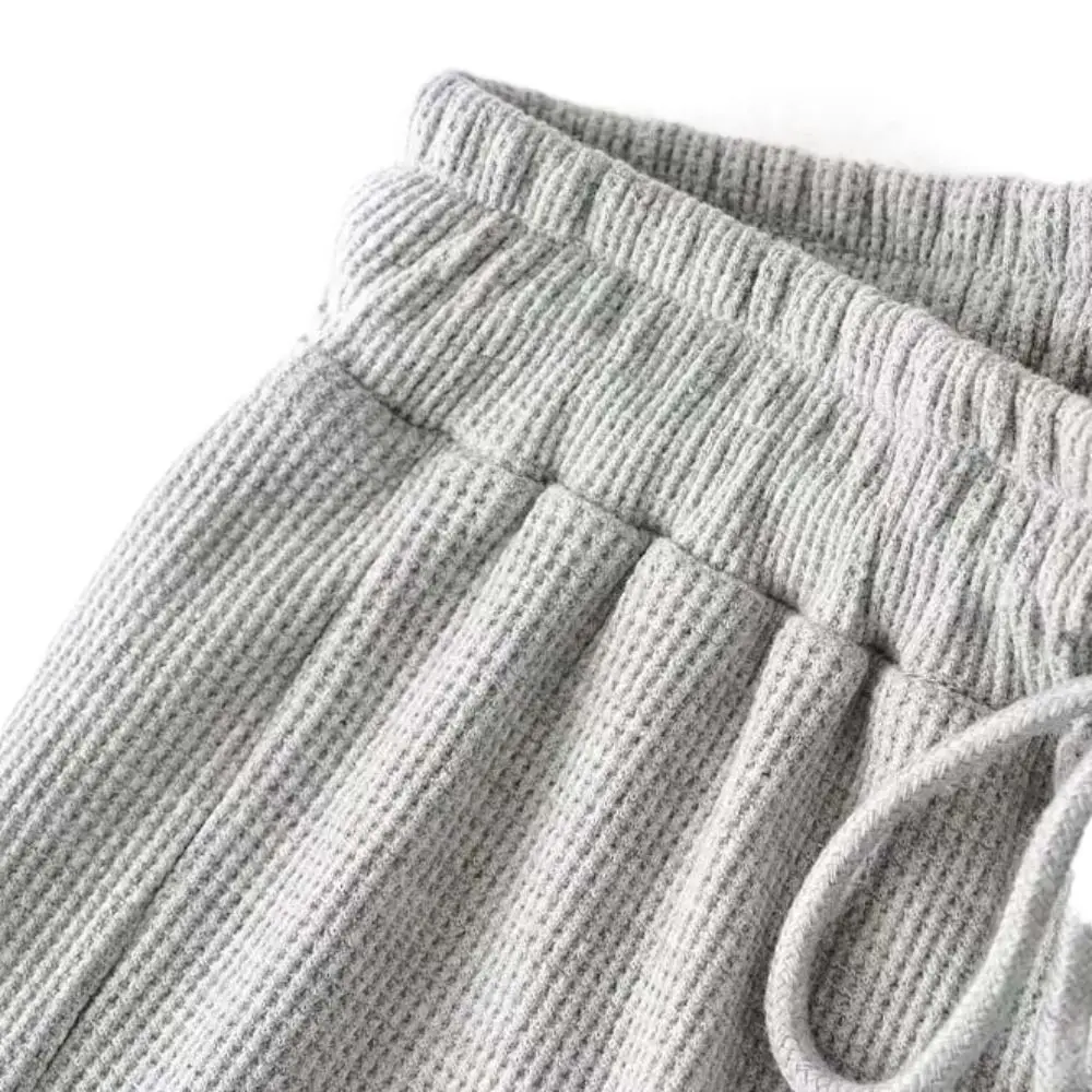 Pantalones cortos cintura alta mujer con volantes – Pierna ancha talla grande - imagen 5