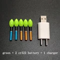 green and 2 battery