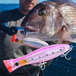 Señuelo de plástico ABS de 16cm y 80g, cebo de pesca de agua salada superior, señuelo Popper para lubina, Wahoo, caballa, atún, Mahi GT