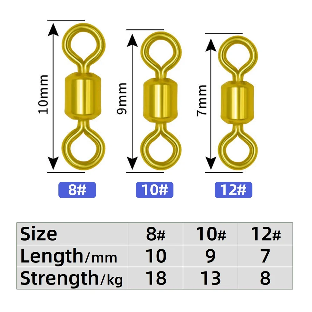 DNDYUJU 100 Uds. Rodamiento de barril de pesca colorido, anillo sólido giratorio, conector de señuelos, accesorios de aparejos de pesca, herramienta para peces - imagen 2