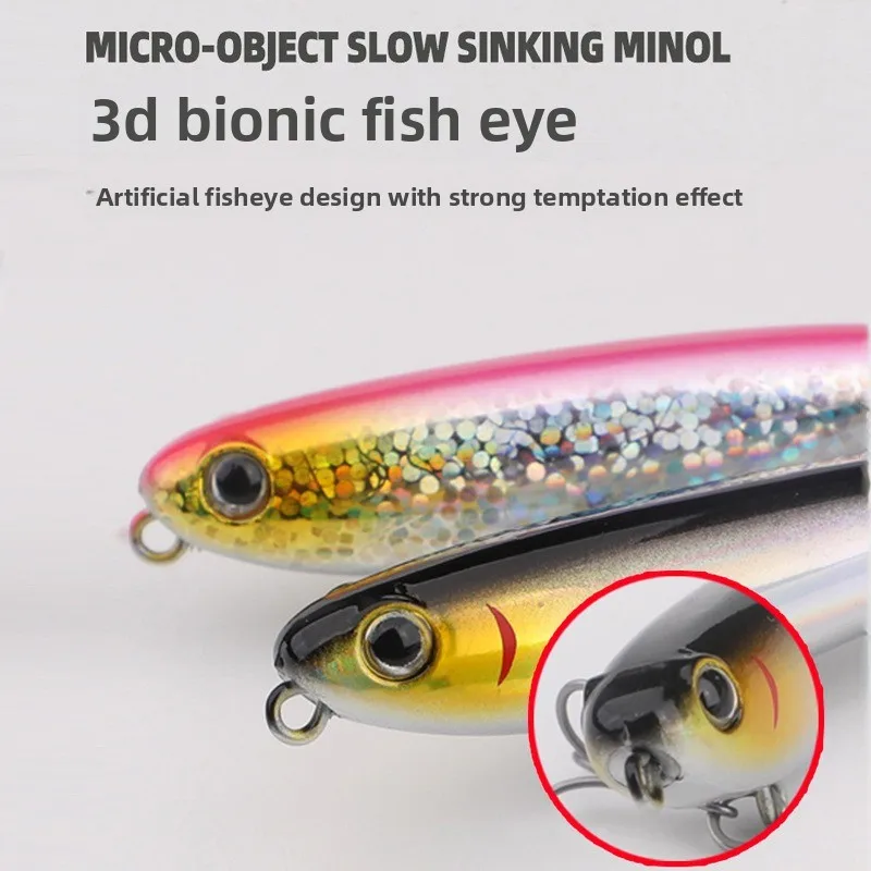 MUKUN pesca Topwater señuelo superficie caminar el perro lubina Pike Sparrow Wobbler Stick cebo flotante lápiz Walker 45mm 2,8g - imagen 4