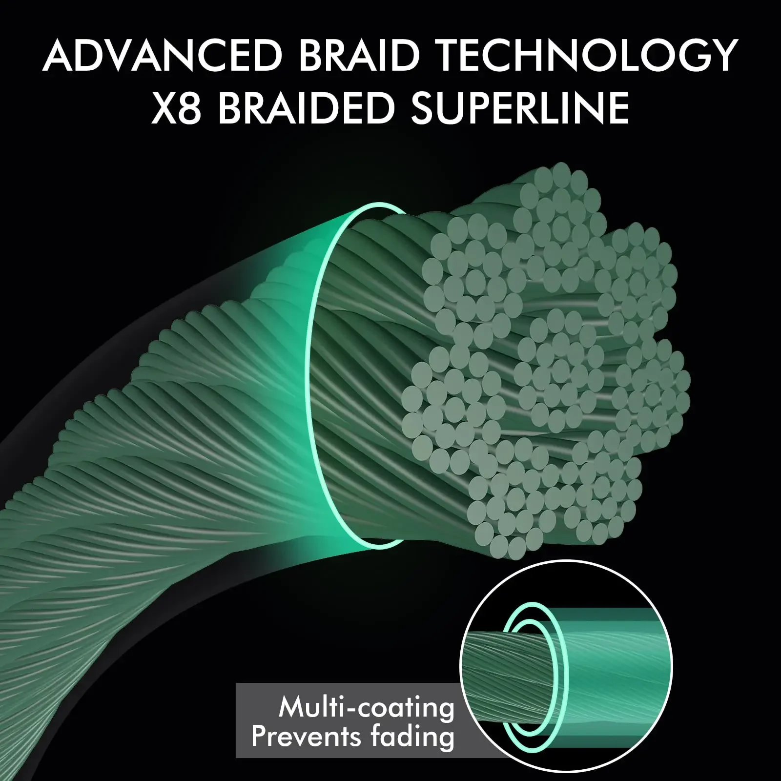 Los colores se envían al azar Línea de pesca trenzada de 8 líneas multifilamento linha multifilamento 8 hebras PE 100m - imagen 4