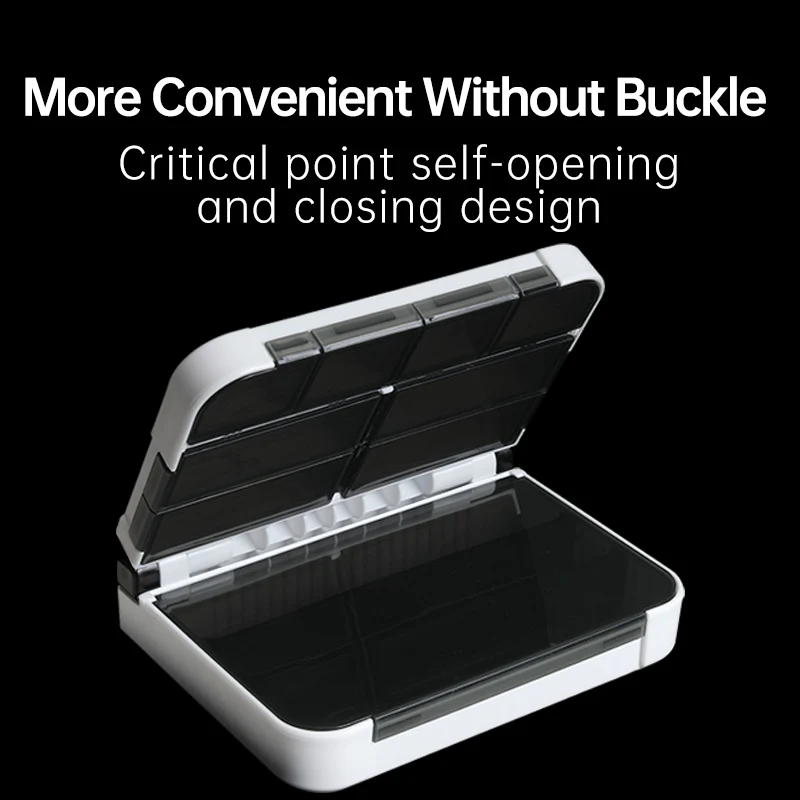 Caja de aparejos de pesca KINGDOM, Mini estuche de almacenamiento, caja de aparejos de pesca voladora, gancho para cuchara de pesca, caja de almacenamiento de cebo, accesorios de pesca - imagen 4
