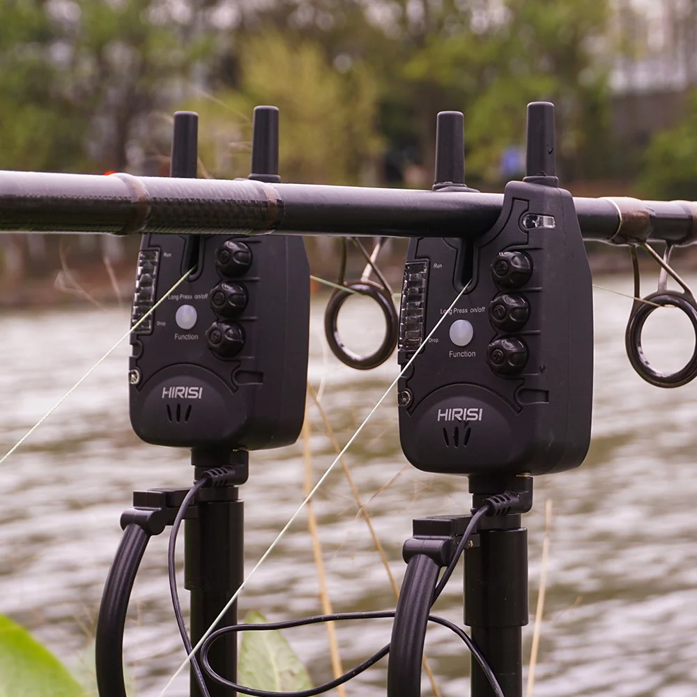 HIRISI S8 Alarma de mordedura de pesca de carpa inalámbrica Control remoto bidireccional con alerta LED/sonido para pesca nocturna - imagen 2