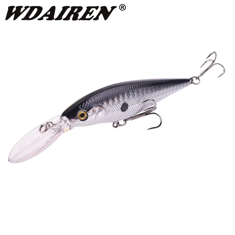 Señuelo de pesca Minnow, 11cm, 10g, labios largos, buceo, Trolling, Wobblers, Crankbait de plástico, cebo duro Artificial para lubina, carpa, Lucio, 1 ud. - imagen 2