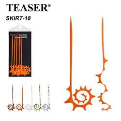 Falda TEASER-18 5 unids/bolsa 145mm faldas de calamar de silicona de repuesto DIY plantillas Madai Snapper señuelo de pesca remolques de falda de silicona suave