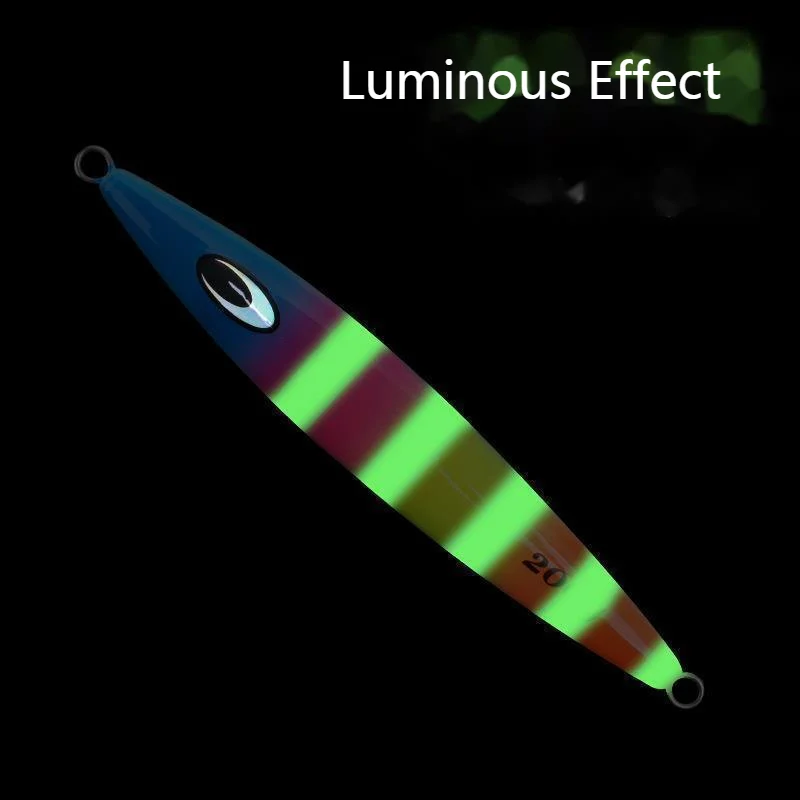 100g 200g 150g 120g Jig cebo luz nocturna velocidad hundimiento plomo cebo para peces pesca en el mar barco pesca caballa atún - imagen 4