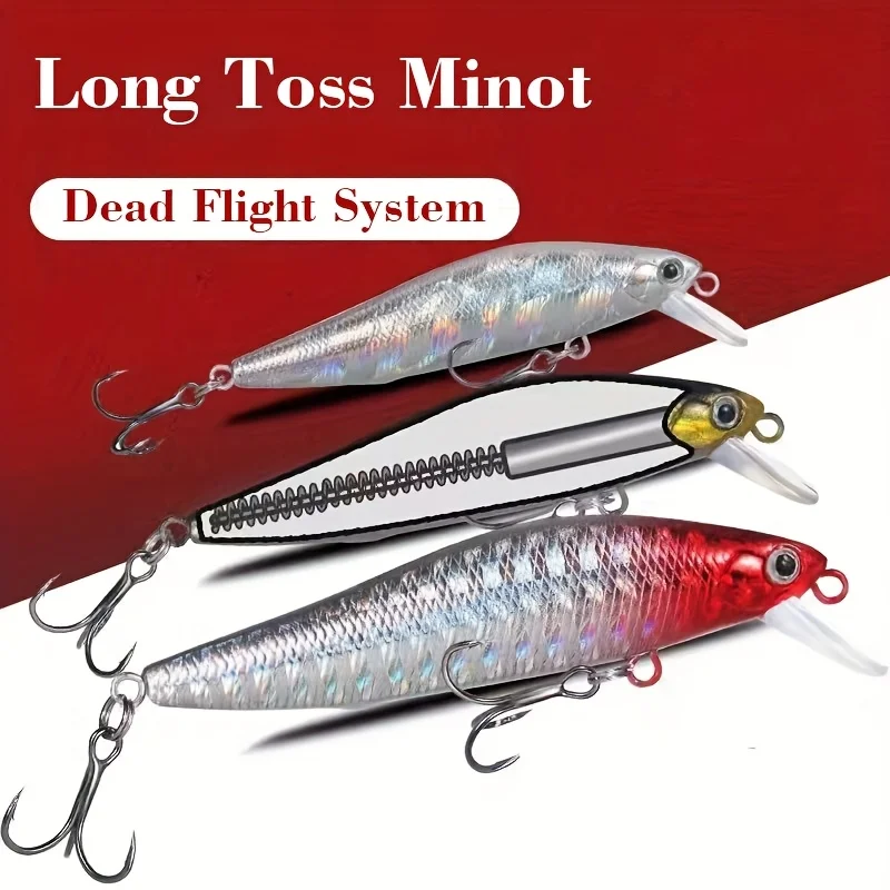 5 unids/caja señuelo de pesca Minnow de cola larga 10,5 cm cebo duro flotante Artificial Wobbler Crankbait 3D ojo carpa perca aparejos de pesca - imagen 2