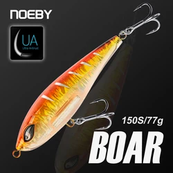 Señuelo de pesca NOEBY BOAR Stickbait, 150mm, 77g, cebo Twitch en alta mar, hundimiento, gran juego, resistente, atún de agua salada, GT, Señuelos de pesca de mar
