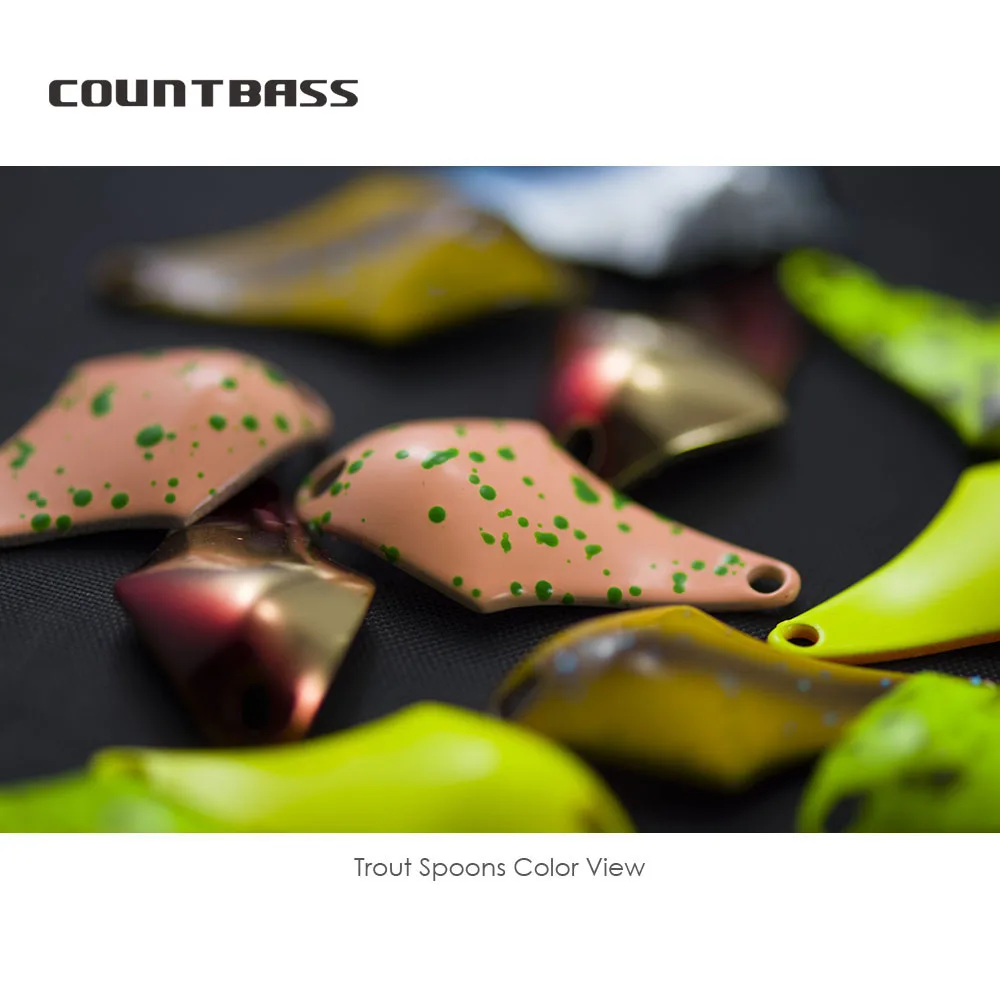 COUNTBASS-cuchara de fundición, 2g, 5/64oz, salmón, trucha, Lucio, lubina, Metal, latón, Señuelos de Pesca - imagen 4