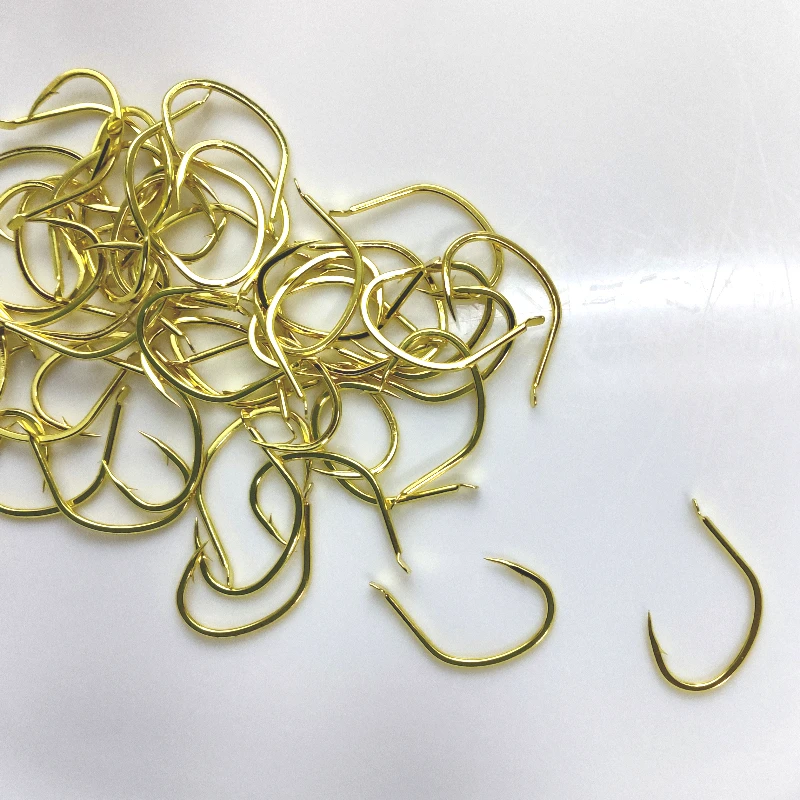 Anzuelos de balsa acero carbono dorado – Mango corto con púas 6H - imagen 2