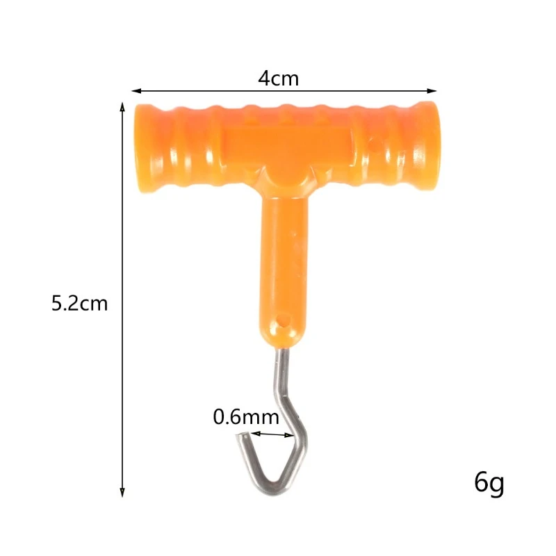 Extractor de alambre para pesca de carpa, herramienta para colgar en el suelo, mango de encuadernación de alambre tipo T, 1 unidad - imagen 4