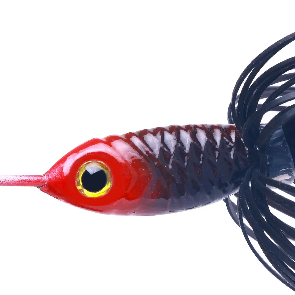 1pcs 22g12.5cm/26g13cm Spinnerbait Rubber Metalen Jig Hoofd met Siliconen Rok Spinning Zoutwater Karpervissen Pesca - imagen 4