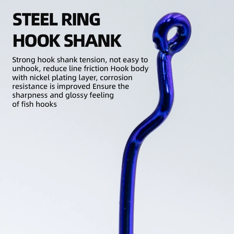 ZYZ-anzuelo de manivela de 10 /12 piezas, señuelo suave de acero de alto carbono, aparejo de pesca de calidad, anzuelos de manivela Softjerk - imagen 5