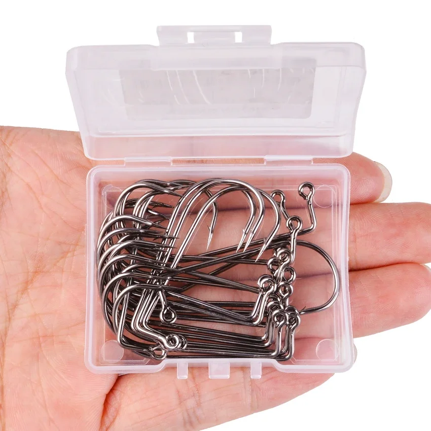 Anzuelos de pesca de 90 grados, cebo de gusano de acero de alto carbono, Crankbait, Japón, 20 unids/caja - imagen 3