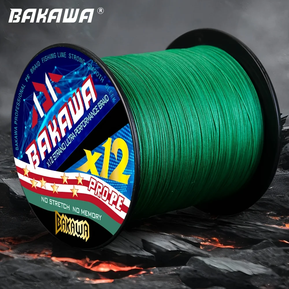BAKAWA-sedal de pesca trenzado de 12 hebras, 300M, PE, agua de mar, agua dulce, accesorios para equipos de pesca de carpa, línea multifilamento duradera - imagen 4