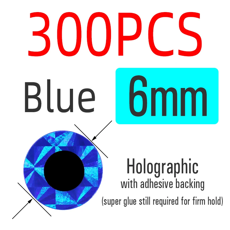 6mm Blue 300pcs