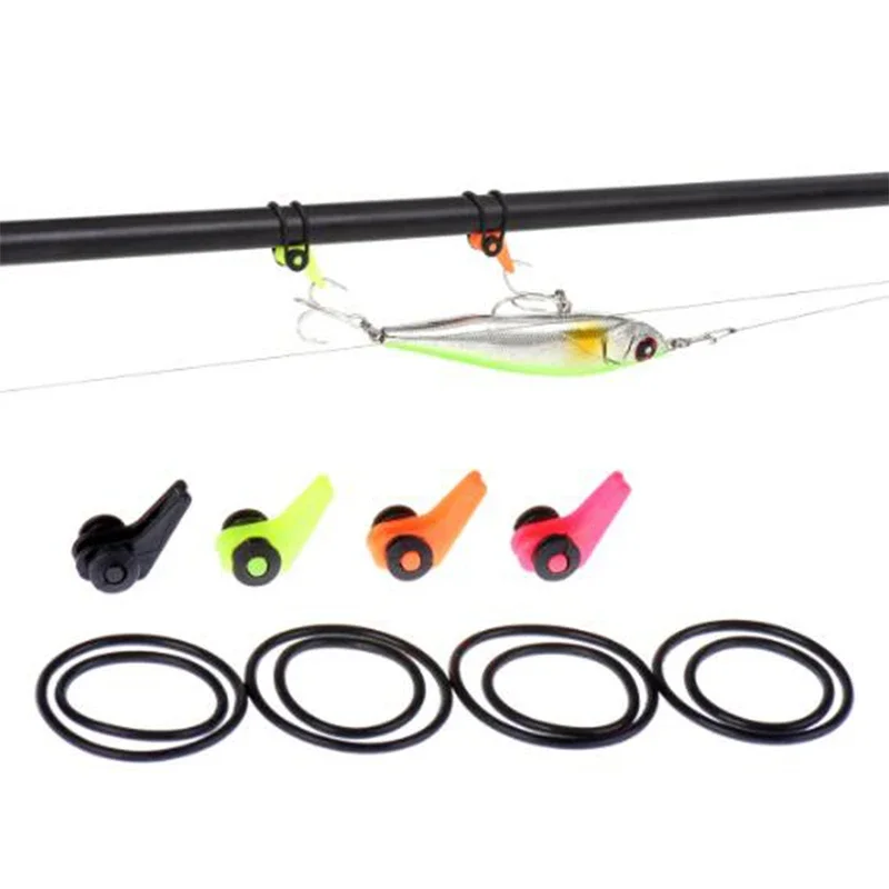 OUTKIT 5 unids/lote anzuelo de pesca de plástico Multicolor, caña de pescar, Señuelos de Pesca, cebo, soporte de seguridad, accesorios para aparejos de pesca - imagen 3