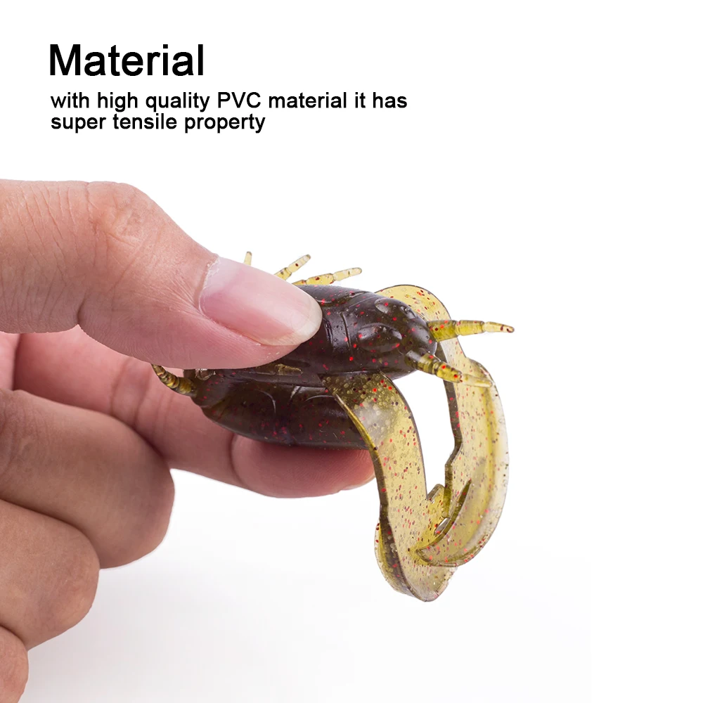 Hanlin 8 Uds 10CM 9G cangrejo señuelo de pesca suave camarones langosta langoustine Swimbait aroma cebo Artificial Lucio aparejos de lubina - imagen 4