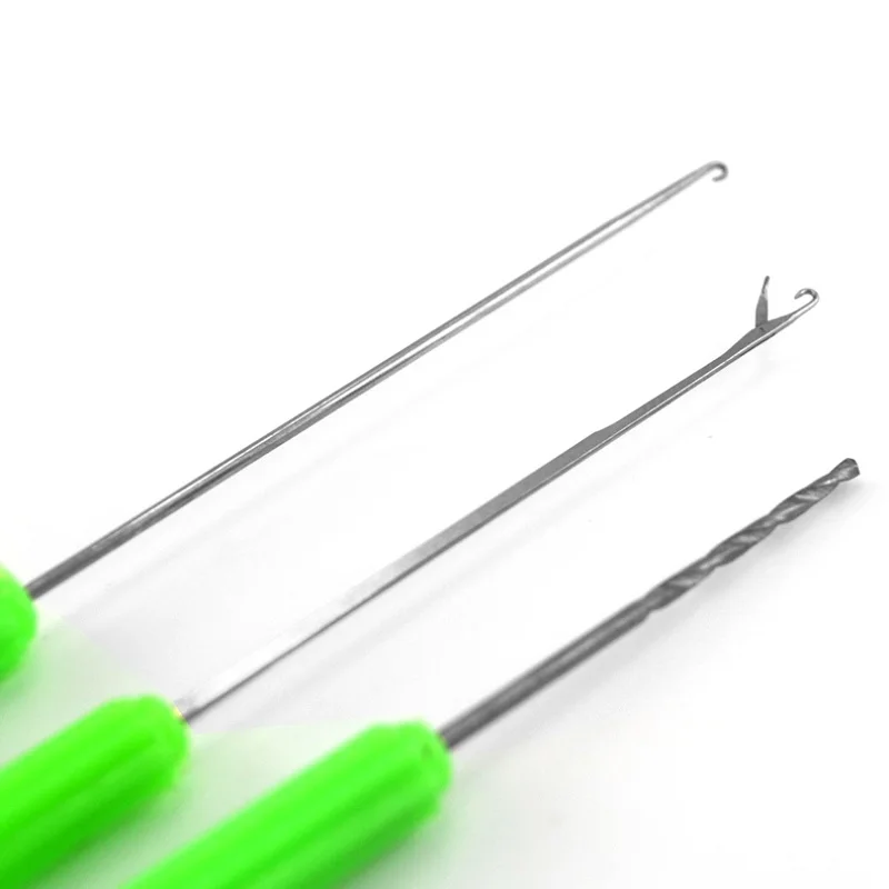MNFT-aguja para taladro de cebo, aparejo de Pesca de carpa, herramienta de Pesca, punzonado de agujeros, Piercing, 3 unidades por juego - imagen 5