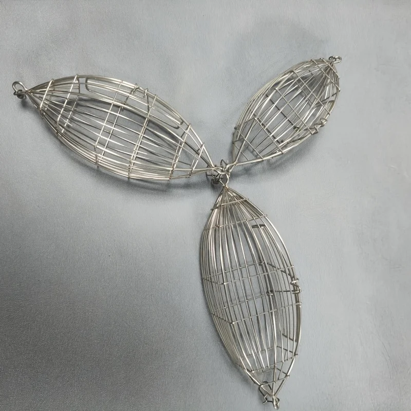 Detalle del diseño plegable y la malla de acero