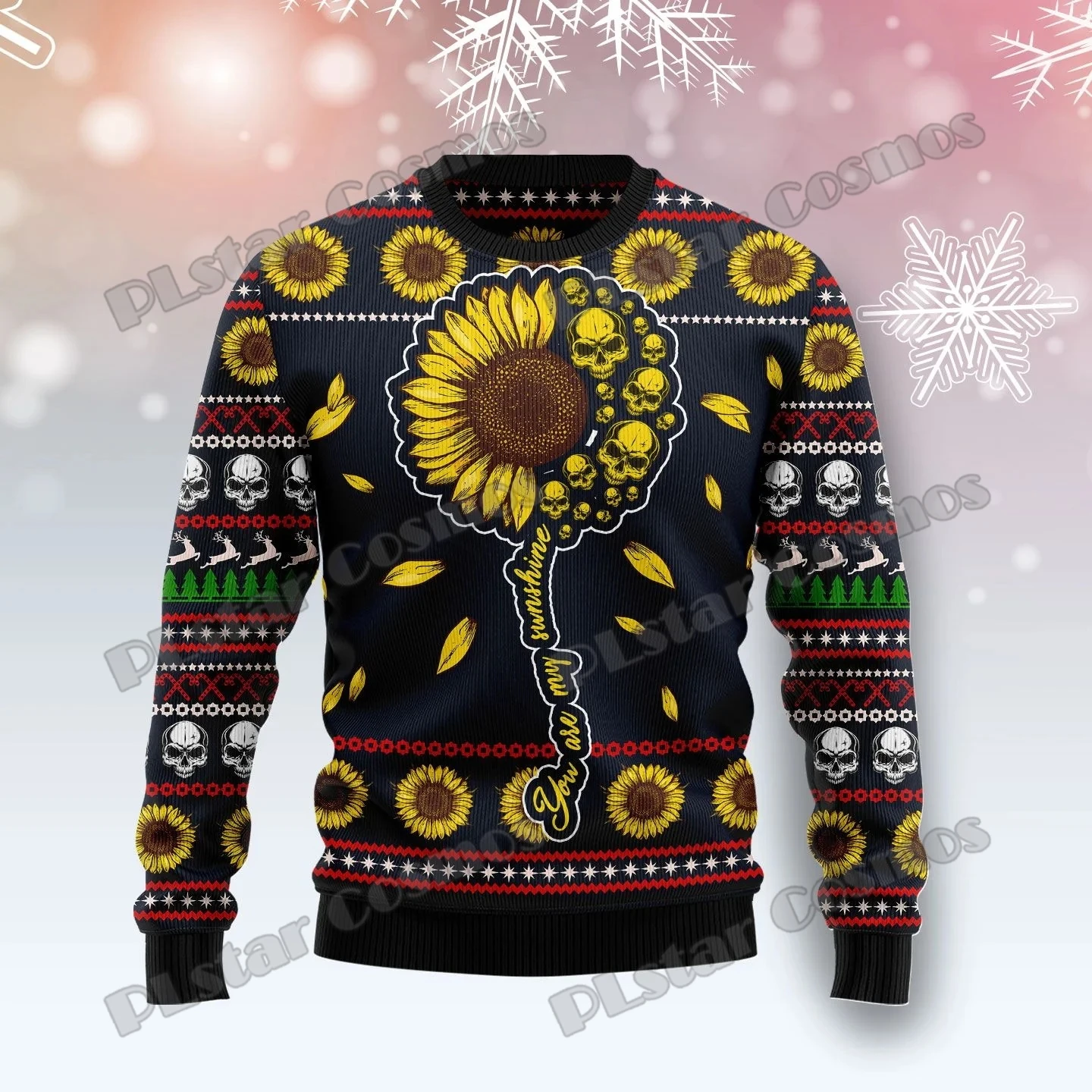 KMY17 Suéter Navidad 3D Cráneo Yinyang Jersey Punto Invierno - imagen 4