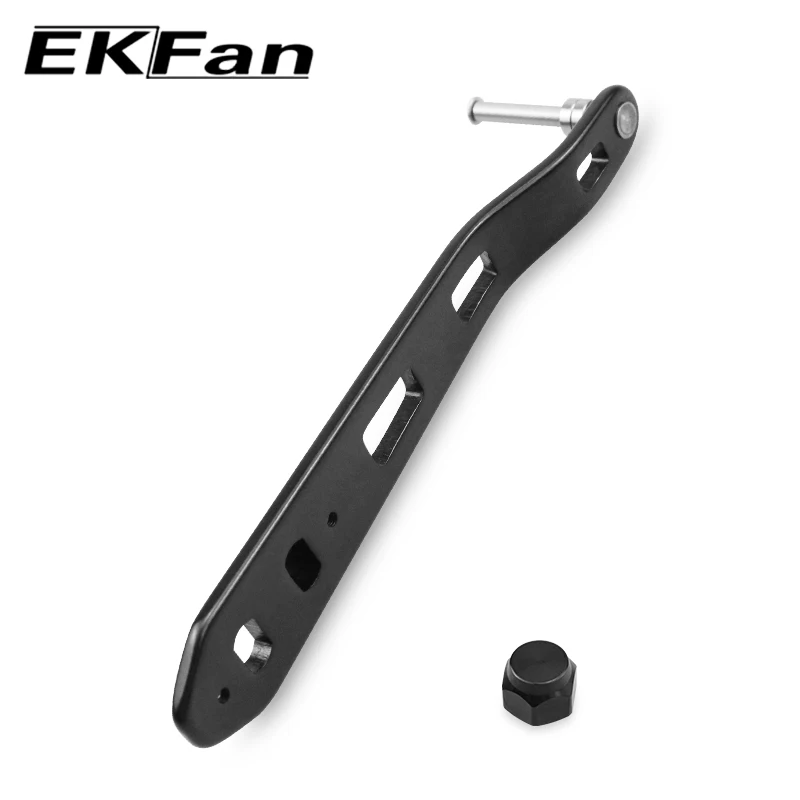 EKFan 135MM 8x5MM doble agujero mango de aleación eje de 4MM 7x4x2,5 MM rodamientos para carrete Dawa Bastcast DIY - imagen 3