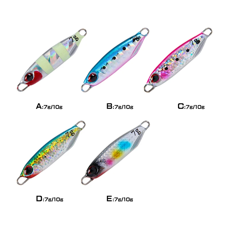 LETOYO-Micro Plantilla de Metal para pesca de lubina, cebo falso giratorio, cucharas de trucha marrón, señuelo de Pesca de Mar Jigging, 7g, 10g - imagen 3